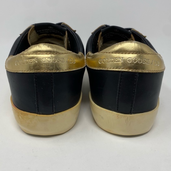 Golden Goose black leather and gold Records EDT sneakers size 36/US 6 - Picture 5 of 11